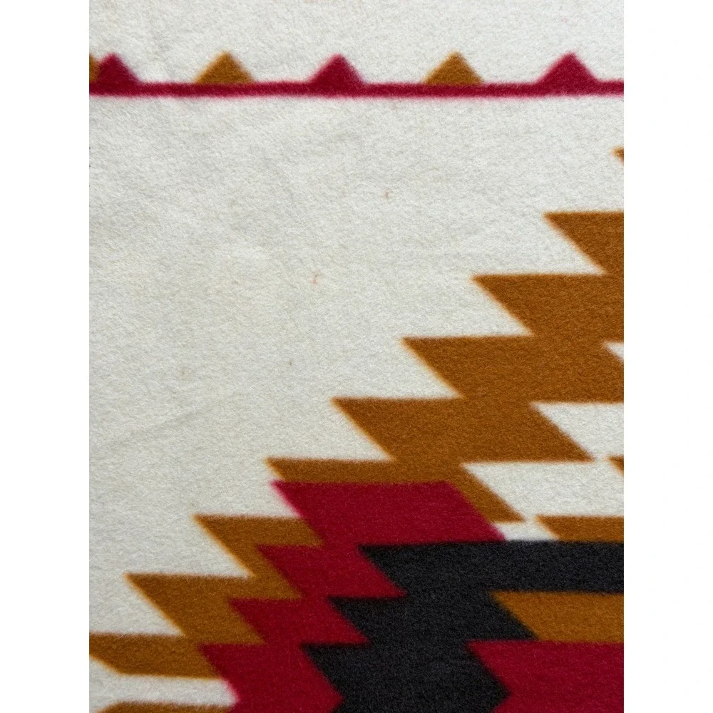 St. Labre Indian School Southwestern Fleece Blanket Geometric Throw Mustard